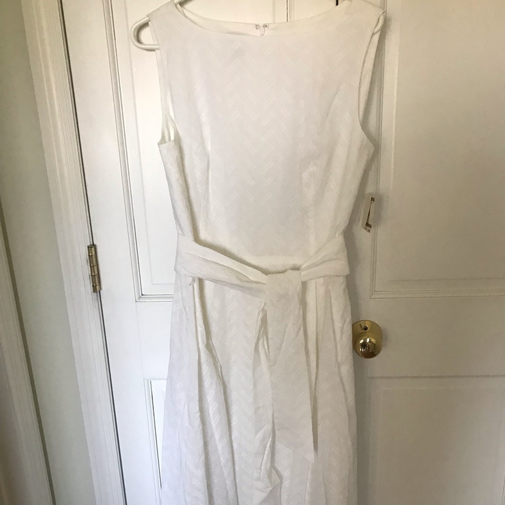 Anne Klein NWT White Cotton Dress 12